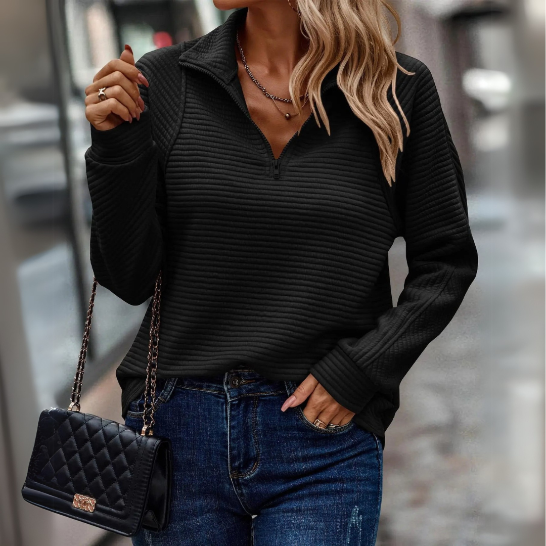 Amelia | Half-Zip Detailed Pullover