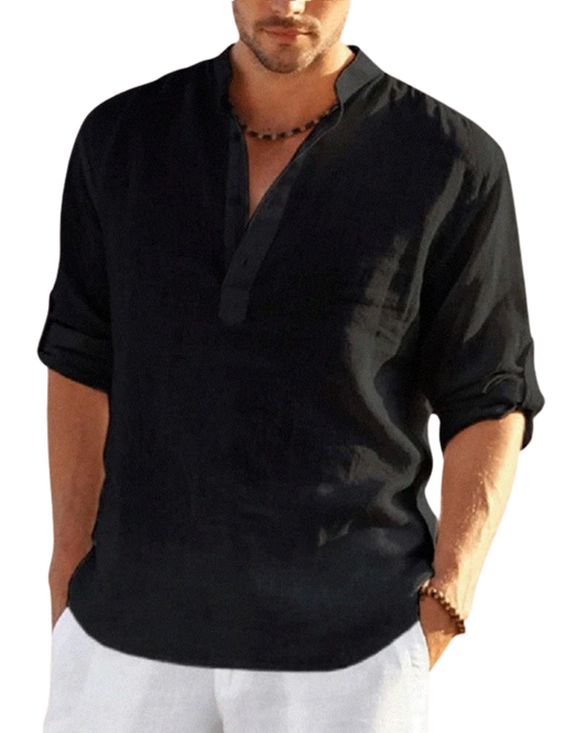 Ethan | Casual Linen Long Sleeve Shirt