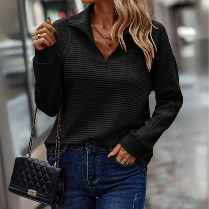Amelia | Half-Zip Detailed Pullover